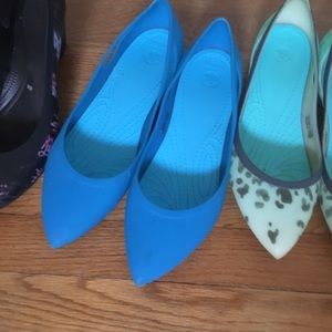 Shoes flats crocs blue 10